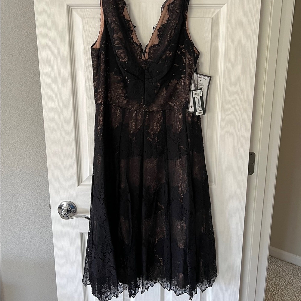 Vera Wang black lace dress